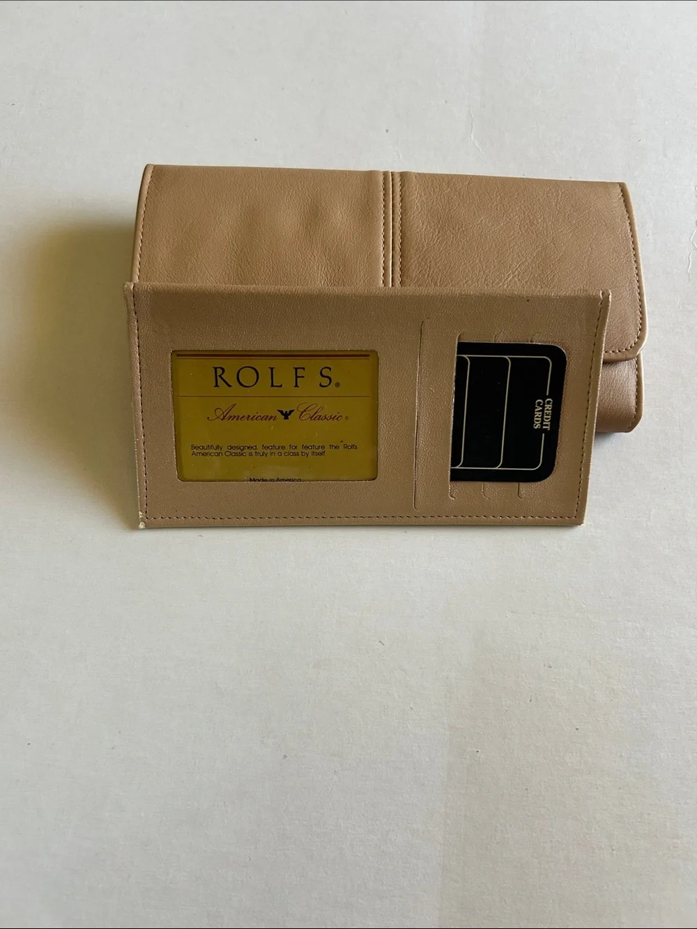 Rolfs Smooth Tan Clutch Wallet with Metal Snap - Picture 3 of 5